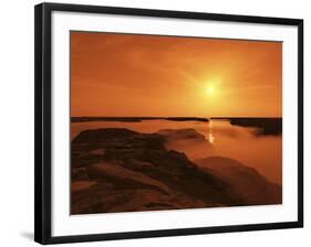 A Hypothetical Planet Orbiting a Red Dwarf Star-Stocktrek Images-Framed Photographic Print