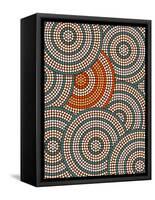 A Illustration Based On Aboriginal Style Of Dot Painting Depicting Circle Background-deboracilli-Framed Stretched Canvas