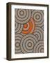 A Illustration Based On Aboriginal Style Of Dot Painting Depicting Circle Background-deboracilli-Framed Art Print