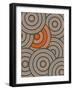 A Illustration Based On Aboriginal Style Of Dot Painting Depicting Circle Background-deboracilli-Framed Art Print