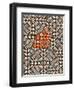 A Illustration Based On Aboriginal Style Of Dot Painting Depicting Circle Background-deboracilli-Framed Art Print