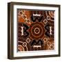 A Illustration Based On Aboriginal Style Of Dot Painting Depicting Difference-deboracilli-Framed Art Print