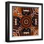 A Illustration Based On Aboriginal Style Of Dot Painting Depicting Difference-deboracilli-Framed Art Print