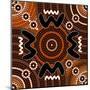 A Illustration Based On Aboriginal Style Of Dot Painting Depicting Difference-deboracilli-Mounted Art Print