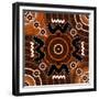 A Illustration Based On Aboriginal Style Of Dot Painting Depicting Difference-deboracilli-Framed Premium Giclee Print