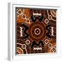 A Illustration Based On Aboriginal Style Of Dot Painting Depicting Difference-deboracilli-Framed Art Print