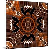 A Illustration Based On Aboriginal Style Of Dot Painting Depicting Difference-deboracilli-Mounted Art Print