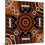 A Illustration Based On Aboriginal Style Of Dot Painting Depicting Difference-deboracilli-Mounted Art Print