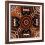 A Illustration Based On Aboriginal Style Of Dot Painting Depicting Difference-deboracilli-Framed Art Print