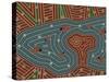A Illustration Based On Aboriginal Style Of Dot Painting Depicting Magic Place-deboracilli-Stretched Canvas