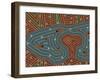 A Illustration Based On Aboriginal Style Of Dot Painting Depicting Magic Place-deboracilli-Framed Art Print