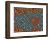 A Illustration Based On Aboriginal Style Of Dot Painting Depicting Magic Place-deboracilli-Framed Art Print