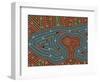 A Illustration Based On Aboriginal Style Of Dot Painting Depicting Magic Place-deboracilli-Framed Art Print