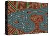 A Illustration Based On Aboriginal Style Of Dot Painting Depicting Magic Place-deboracilli-Stretched Canvas