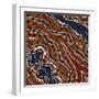 A Illustration Based On Aboriginal Style Of Dot Painting Depicting Time-deboracilli-Framed Art Print