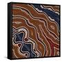 A Illustration Based On Aboriginal Style Of Dot Painting Depicting Time-deboracilli-Framed Stretched Canvas