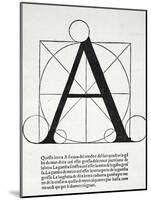 A, Illustration from 'Divina Proportione' by Luca Pacioli (C.1445-1517)-Leonardo da Vinci-Mounted Giclee Print