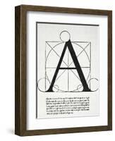 A, Illustration from 'Divina Proportione' by Luca Pacioli (C.1445-1517)-Leonardo da Vinci-Framed Giclee Print