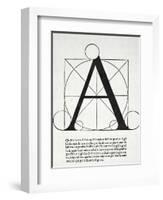 A, Illustration from 'Divina Proportione' by Luca Pacioli (C.1445-1517)-Leonardo da Vinci-Framed Giclee Print