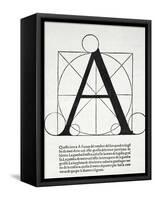 A, Illustration from 'Divina Proportione' by Luca Pacioli (C.1445-1517)-Leonardo da Vinci-Framed Stretched Canvas