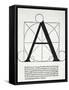 A, Illustration from 'Divina Proportione' by Luca Pacioli (C.1445-1517)-Leonardo da Vinci-Framed Stretched Canvas