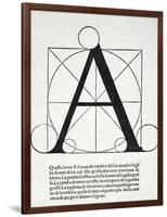 A, Illustration from 'Divina Proportione' by Luca Pacioli (C.1445-1517)-Leonardo da Vinci-Framed Giclee Print