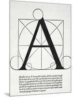 A, Illustration from 'Divina Proportione' by Luca Pacioli (C.1445-1517)-Leonardo da Vinci-Mounted Giclee Print