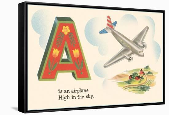 A is an Airplane-null-Framed Stretched Canvas