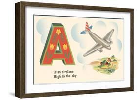 A is an Airplane-null-Framed Art Print