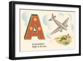 A is an Airplane-null-Framed Art Print