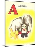 A Is for Animals-null-Mounted Art Print