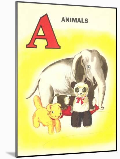 A Is for Animals-null-Mounted Art Print