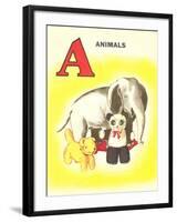 A Is for Animals-null-Framed Art Print