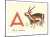 A is for Antelope-null-Mounted Art Print