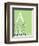 A is for Antlers (green)-Theodor (Dr. Seuss) Geisel-Framed Art Print