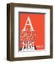 A is for Antlers (red)-Theodor (Dr. Seuss) Geisel-Framed Art Print