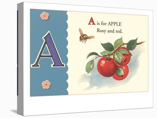 A is for Apple-null-Stretched Canvas