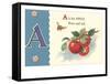 A is for Apple-null-Framed Stretched Canvas