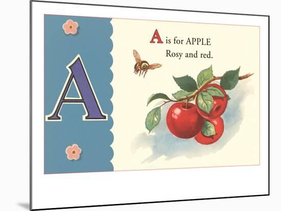 A is for Apple-null-Mounted Art Print