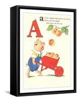 A is for Apples-null-Framed Stretched Canvas