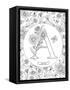 A is for Aster-Heather Rosas-Framed Stretched Canvas