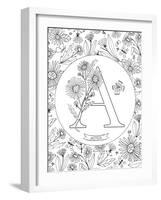 A is for Aster-Heather Rosas-Framed Art Print