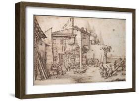 A Italian Farmyard-Jacques Callot-Framed Giclee Print