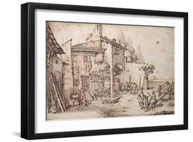 A Italian Farmyard-Jacques Callot-Framed Giclee Print