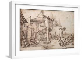 A Italian Farmyard-Jacques Callot-Framed Giclee Print