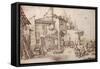 A Italian Farmyard-Jacques Callot-Framed Stretched Canvas