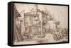 A Italian Farmyard-Jacques Callot-Framed Stretched Canvas