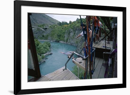 A. J. Hackett, Bungy Jumping, Kawarau Bridge, Queenstown, South Island, New Zealand-Jeremy Bright-Framed Photographic Print