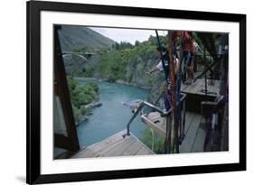 A. J. Hackett, Bungy Jumping, Kawarau Bridge, Queenstown, South Island, New Zealand-Jeremy Bright-Framed Photographic Print