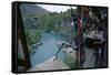 A. J. Hackett, Bungy Jumping, Kawarau Bridge, Queenstown, South Island, New Zealand-Jeremy Bright-Framed Stretched Canvas